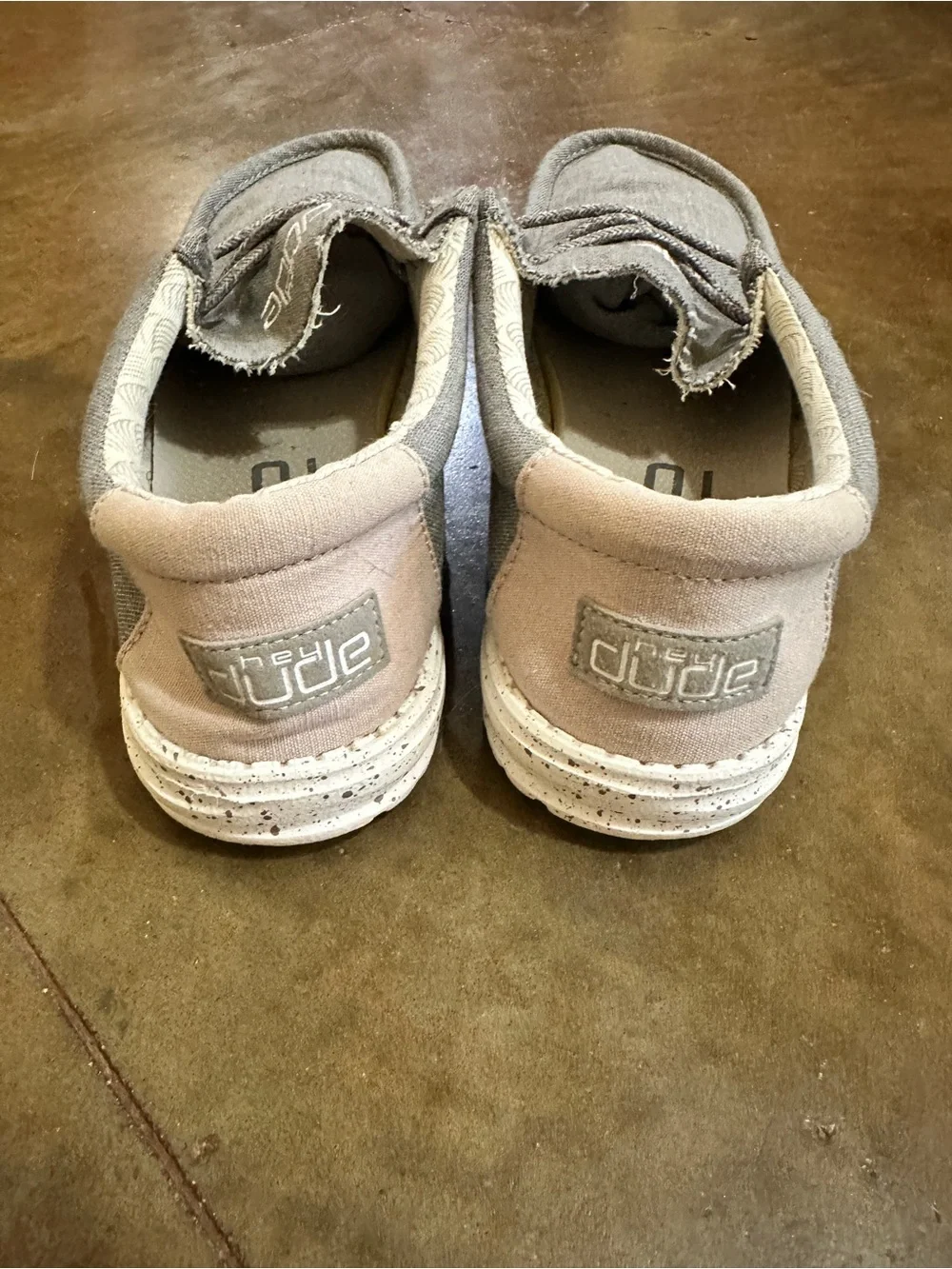 Hey Dude Gray Linen Slip-On Loafers